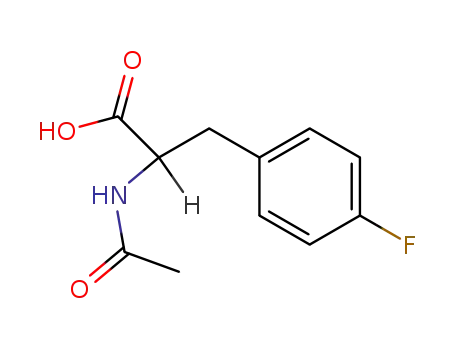 Molecular Structure of 17481-06-0 (N-ACETYL-4-FLUORO-DL-PHENYLALANINE)