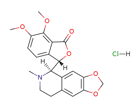 1(3H)-Isobenzofuranone,6,7-dimethoxy-3-[(5R)-5,6,7,8-tetrahydro-6-methyl-1,3-dioxolo[4,5-g]isoquinolin-5-yl]-,hydrochloride (1:1), (3S)-