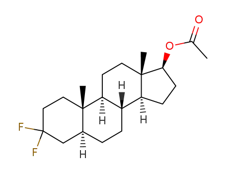 Molecular Structure of 1827-75-4 (Androstan-17-ol, 3,3-difluoro-, acetate, (5alpha,17beta)-)