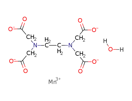 Molecular Structure of 36444-07-2 (Mn(ethylenediaminetetraacetate)(OH<sub>2</sub>)<sup>(1-)</sup>)