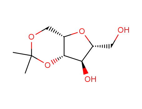 Molecular Structure of 65729-81-9 (2,5-anhydro-1,3-O-isopropylidene-D-glucitol)