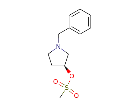 Molecular Structure of 118354-71-5 ((S)-1-BENZYL-3-MESYLOXY PYRROLIDINE)
