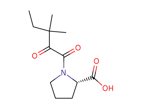Molecular Structure of 186268-78-0 ((2S)-1-(1',2'-DIOXO-3',3'-DIMETHYL-PENTYL)-2-PYRROLIDINE-CARBOXYLIC ACID)