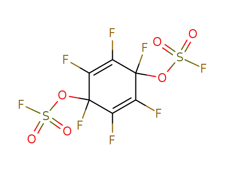 Molecular Structure of 59963-92-7 (Fluorosulfuric acid, 1,2,3,4,5,6-hexafluoro-2,5-cyclohexadiene-1,4-diyl
ester)