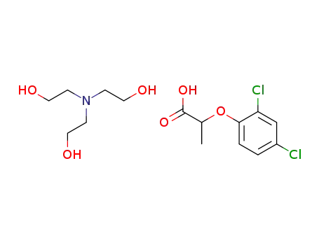 Molecular Structure of 53404-48-1 (Tris(2-hydroxyethyl)ammonium 2-(2,4-dichlorophenoxy)propionate)