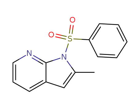 Molecular Structure of 189089-83-6 (2-Methyl-1-(phenylsulfonyl)-1H-pyrrolo[2,3-b]pyridine)