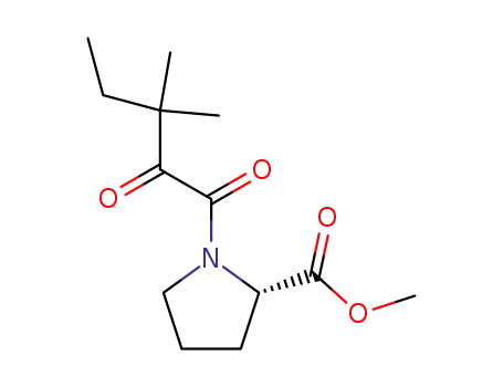 Molecular Structure of 186268-77-9 (METHYL(2S)-1-(1,2-DIOXO-3,3-DIMETHYPENTYL)-2-PYRROLIDINECARBOXYLATE)