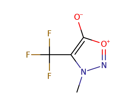 Molecular Structure of 1067233-79-7 (3-Methyl-4-(trifluoromethyl)-sydnone)