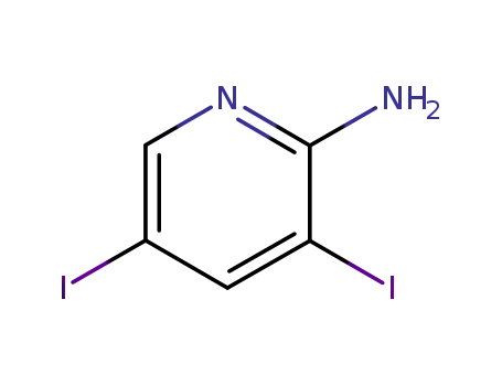 Molecular Structure of 23597-15-1 (2-AMINO-3,5-DIIODOPYRIDINE)