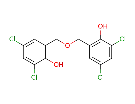 Molecular Structure of 855156-83-1 (bis-(3,5-dichloro-2-hydroxy-benzyl)-ether)
