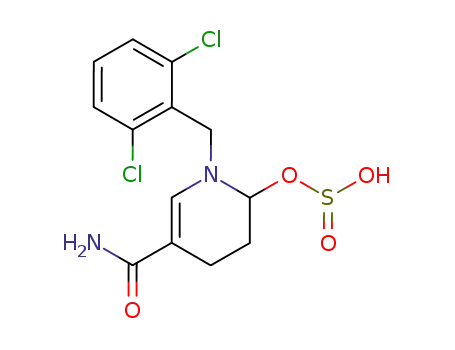 Molecular Structure of 96715-29-6 (1-(2,6-dichloro-benzyl)-6-sulfinooxy-1,4,5,6-tetrahydro-pyridine-3-carboxylic acid amide)