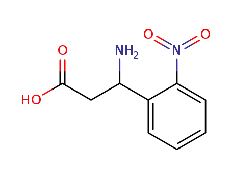 Molecular Structure of 732242-02-3 ((S)-3-Amino-3-(2-nitro-phenyl)-propionic acid)