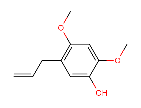 Molecular Structure of 89915-49-1 (Phenol, 2,4-dimethoxy-5-(2-propenyl)-)