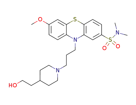Molecular Structure of 57218-10-7 (10-[3-[4-(2-hydroxyethyl)piperidino]propyl]-7-methoxy-N,N-dimethyl-10H-phenothiazine-2-sulphonamide)