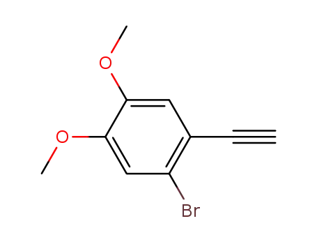 Molecular Structure of 90772-55-7 (2-BROMO-1-ETHYNYL-4,5-DIMETHOXY-BENZENE)