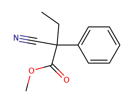 Molecular Structure of 24131-07-5 (2-Cyano-2-phenylbutanoic acid methyl ester)