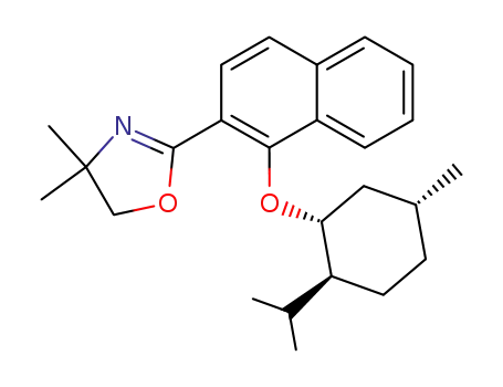 (-)-2-<2-(1-(1R,3R,4S)-menthoxynaphthyl)>-4,4-dimethyl-Δ<sup>2</sup>-oxazoline