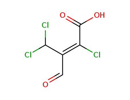 2-Butenoic acid,2,4,4-trichloro-3-formyl-, (2Z)-