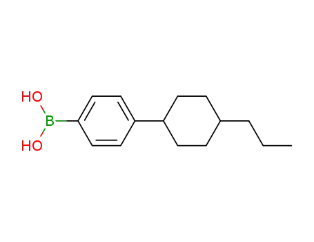 Molecular Structure of 156837-90-0 (P-(4-PROPYLCYCLOHEXYL)PHENYLBORONIC ACID)