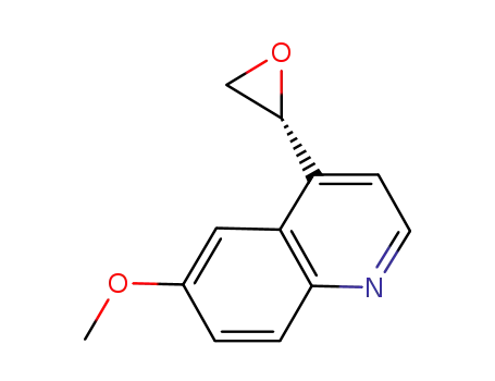 Molecular Structure of 314741-44-1 (Quinoline, 6-methoxy-4-(2R)-oxiranyl-)