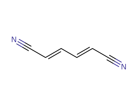 Molecular Structure of 5867-88-9 (2,4-Hexadienedinitrile, (E,E)-)