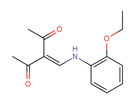 Molecular Structure of 861070-15-7 (3-<i>o</i>-phenetidinomethylene-pentane-2,4-dione)