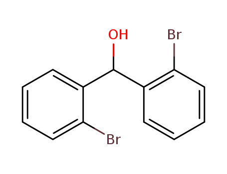 Molecular Structure of 123335-02-4 (Benzenemethanol, 2-bromo-a-(2-bromophenyl)-)