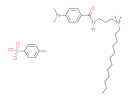 Molecular Structure of 156679-41-3 (1-Dodecanaminium, N-3-4-(dimethylamino)benzoylaminopropyl-N,N-dimethyl-, salt with 4-methylbenzenesulfonic acid (1:1))