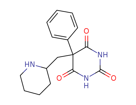 2,4,6(1H,3H,5H)-Pyrimidinetrione,5-phenyl-5-(2-piperidinylmethyl)-