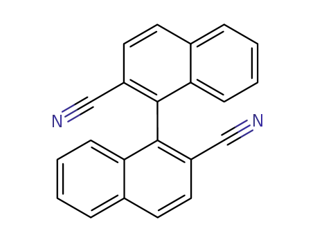 Molecular Structure of 129783-80-8 ([1,1'-Binaphthalene]-2,2'-dicarbonitrile, (1R)-)