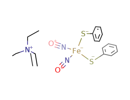 Molecular Structure of 106709-47-1 ((NEt<sub>4</sub>)[Fe(NO)<sub>2</sub>(thiophenol)<sub>2</sub>(-2H)])