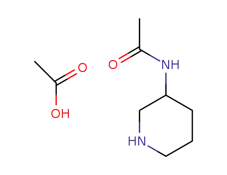 Molecular Structure of 1353094-64-0 (N-acetyl-3-aminopiperidine acetate)