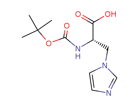 Molecular Structure of 760170-43-2 (BOC-BETA-IMIDAZOLYL-D-ALA)