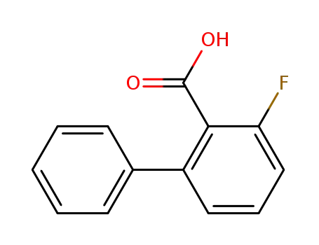 Molecular Structure of 1841-56-1 (6-Fluoro-2-phenylbenzoic acid)