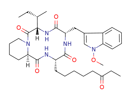 Cyclo[(2S)-2-amino-8-oxodecanoyl-1-methoxy-L-tryptophyl-L-isoleucyl-(2R)-2-piperidinecarbonyl]