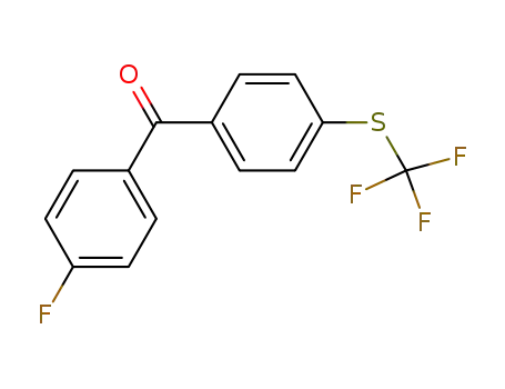 Molecular Structure of 87996-58-5 (4'-fluoro-4-trifluoromethylthiobenzophenone)