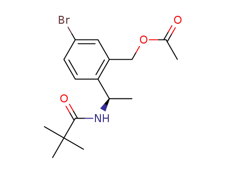 5-bromo-2-{(1R)-1-[(2,2-dimethylpropanoyl)amino]ethyl}benzyl acetate