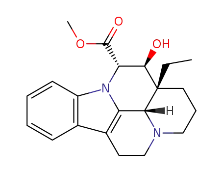 Molecular Structure of 95464-02-1 ((3R*,4S*,14R*,15R*,16S*)-14,15-dihydro-15-hydroxy-14-methoxycarbonyleburnamenine)