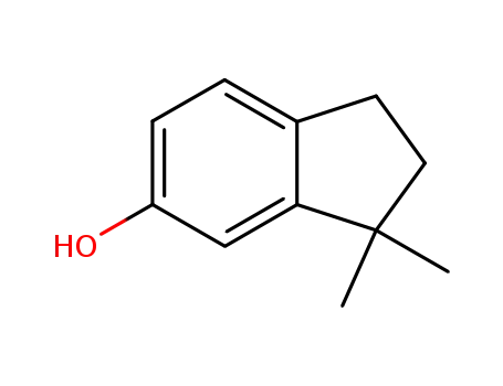 Molecular Structure of 4957-24-8 (3,3-Dimethylindan-5-ol)