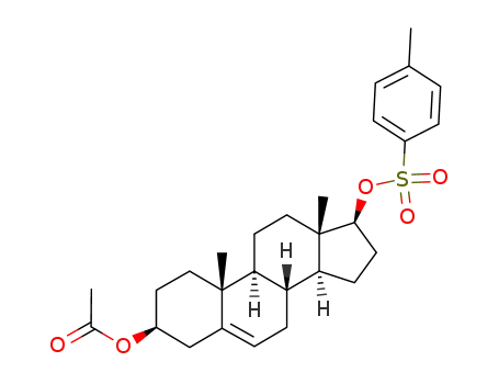 Molecular Structure of 1259-22-9 (5-androstene-3β,17β-diol 3-acetate 17-p-toluene-δ-sulfonate)