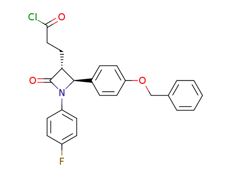 3-((3R,4S)-1-(4-fluorophenyl)-2-oxo-4-(4-(benzyloxy)phenyl)azetidin-3-yl)propionic acid chloride