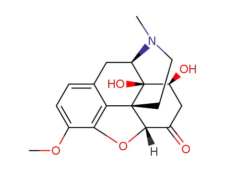 Molecular Structure of 23185-97-9 (8β,14-Dihydroxy-7,8-dihydro Codeinone)