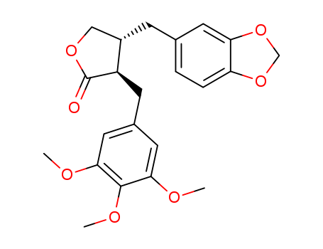 (3R)-3α-(3,4,5-Trimethoxybenzyl)-4β-(1,3-benzodioxole-5-ylmethyl)tetrahydrofuran-2-one