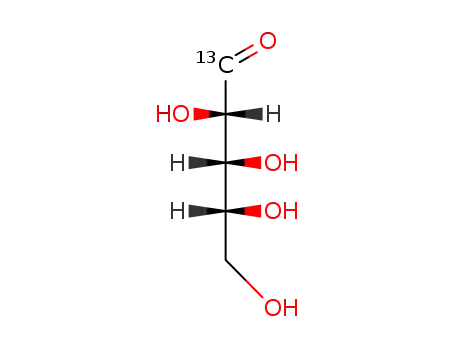 Molecular Structure of 70849-23-9 (D-ARABINOSE-1-13C)