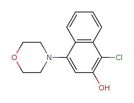 Molecular Structure of 159596-04-0 (1-chloro-4-morpholinonaphthalen-2-ol)
