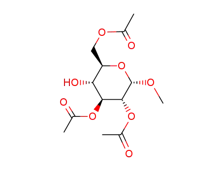 Molecular Structure of 18031-51-1 (Methyl2,3,6-tri-O-acetyl-a-D-glucopyranoside)
