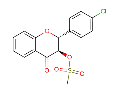 4H-1-Benzopyran-4-one,
2-(4-chlorophenyl)-2,3-dihydro-3-[(methylsulfonyl)oxy]-, trans-