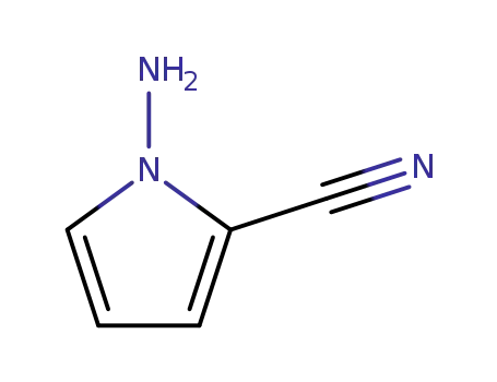 Molecular Structure of 159326-66-6 (1H-Pyrrole-2-carbonitrile,1-amino-(9CI))