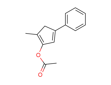 Molecular Structure of 878549-72-5 (1,4-Cyclopentadien-1-ol, 2-methyl-4-phenyl-, acetate)