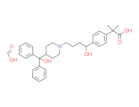 4-(4-(4-(hydroxydiphenylmethyl)-1-piperidinyl)-1-hydroxybutyl)-α,α-dimethylphenylacetic acid, salt with formic acid